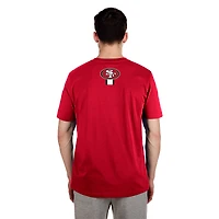 T-shirt à imprimé haute densité San Francisco 49ers Scarlet New Era pour homme