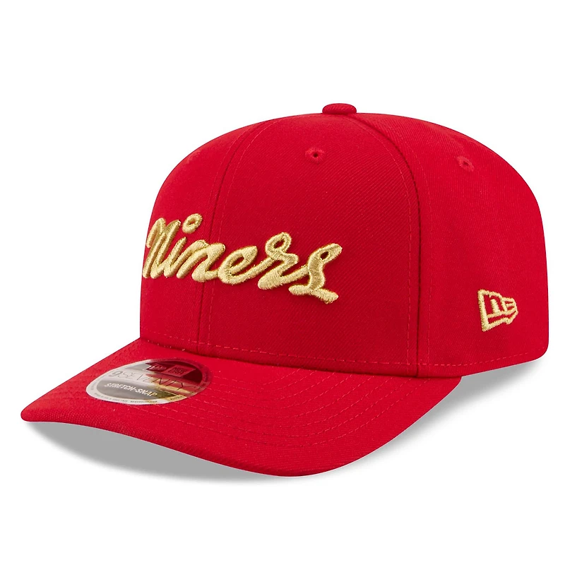 Men's New Era Scarlet San Francisco 49ers 80th Anniversary Script 9SEVENTY Adjustable Hat
