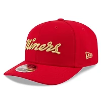 Men's New Era Scarlet San Francisco 49ers 80th Anniversary Script 9SEVENTY Adjustable Hat