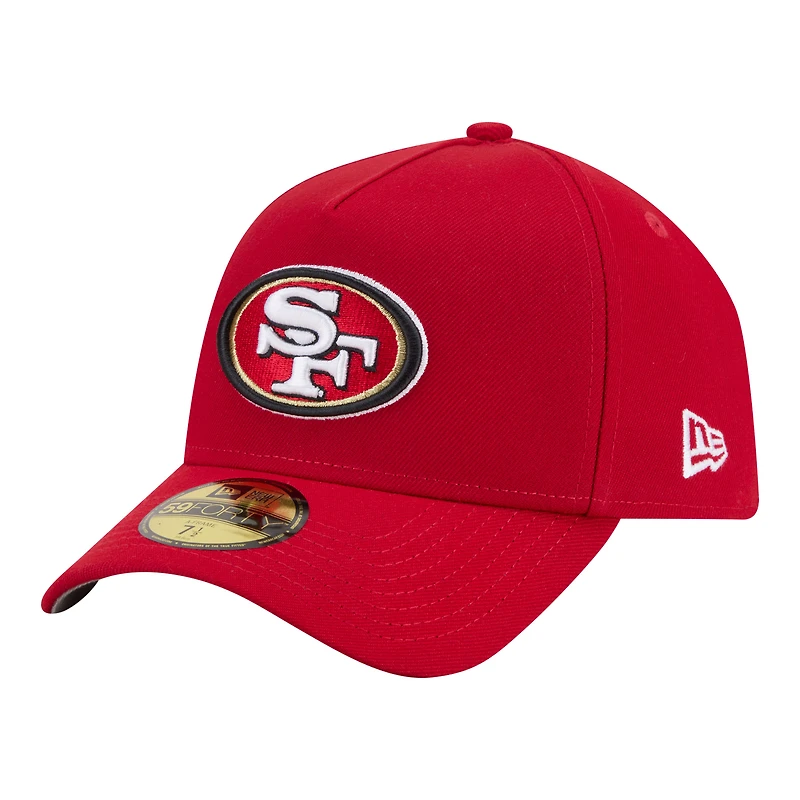 Men's New Era  Scarlet San Francisco 49ers A-Frame 59FORTY Fitted Hat