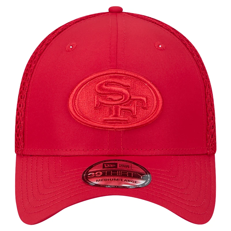 Men's New Era Scarlet San Francisco 49ers Active Team Tone 39THIRTY Flex Hat