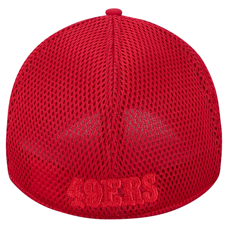 Men's New Era Scarlet San Francisco 49ers Active Team Tone 39THIRTY Flex Hat