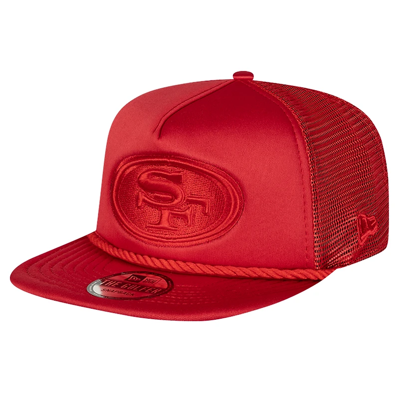 Men's New Era Scarlet San Francisco 49ers Active Tone Golfer Snapback Hat