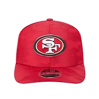 Men's New Era Scarlet San Francisco 49ers Adventure Camo Trucker 9SEVENTY Stretch-Snap Adjustable Hat
