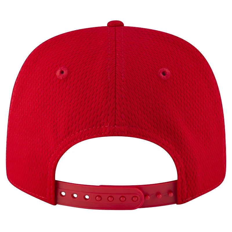 Casquette ajustable extensible à boutons-pression New Era Scarlet San Francisco 49ers Adventure Patched 9SEVENTY pour homme