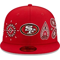 Men's New Era Scarlet San Francisco 49ers Bandana 59FIFTY - Fitted Hat
