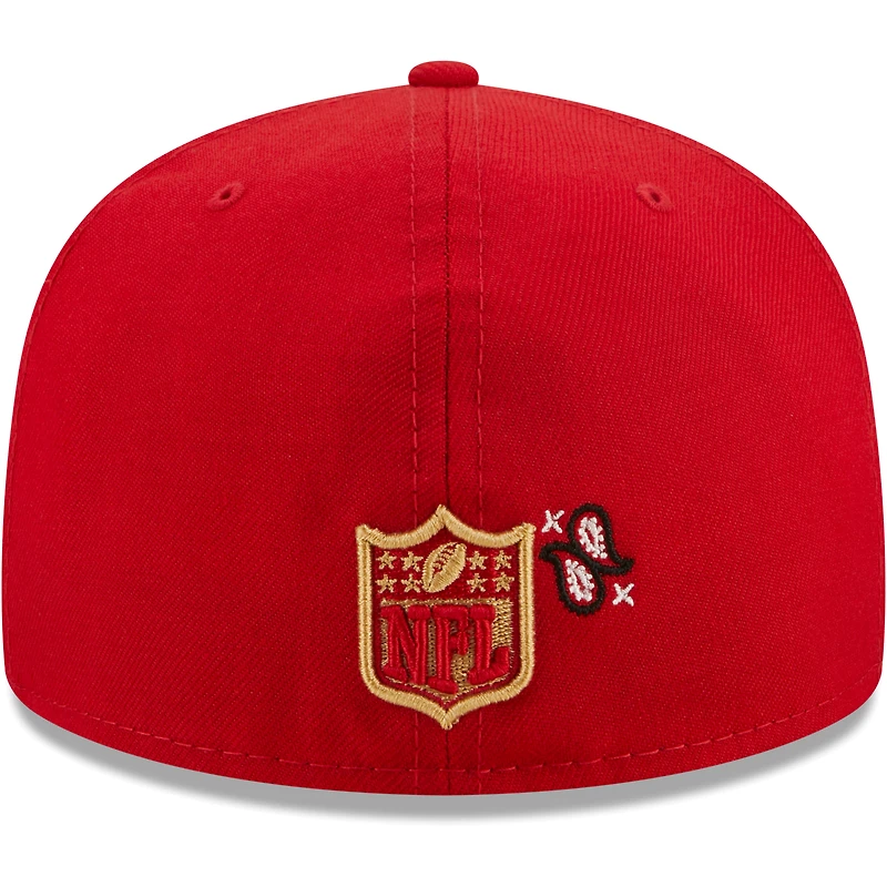 Men's New Era Scarlet San Francisco 49ers Bandana 59FIFTY - Fitted Hat