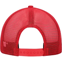 Men's New Era Scarlet San Francisco 49ers Black Excellence Collection Wordmark Trucker Low Profile 9FIFTY Snapback Hat