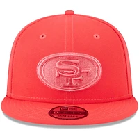 Men's New Era Scarlet San Francisco 49ers Color Pack Brights 9FIFTY Snapback Hat