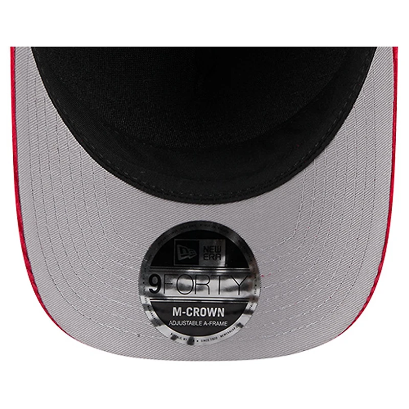 Casquette ajustable en velours côtelé 9FORTY A-Frame Scarlet San Francisco 49ers pour homme New Era