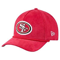 Casquette ajustable en velours côtelé 9FORTY A-Frame Scarlet San Francisco 49ers pour homme New Era