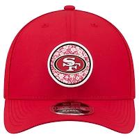Men's New Era  Scarlet San Francisco 49ers Floral 9FORTY M-Crown Trucker Adjustable Hat