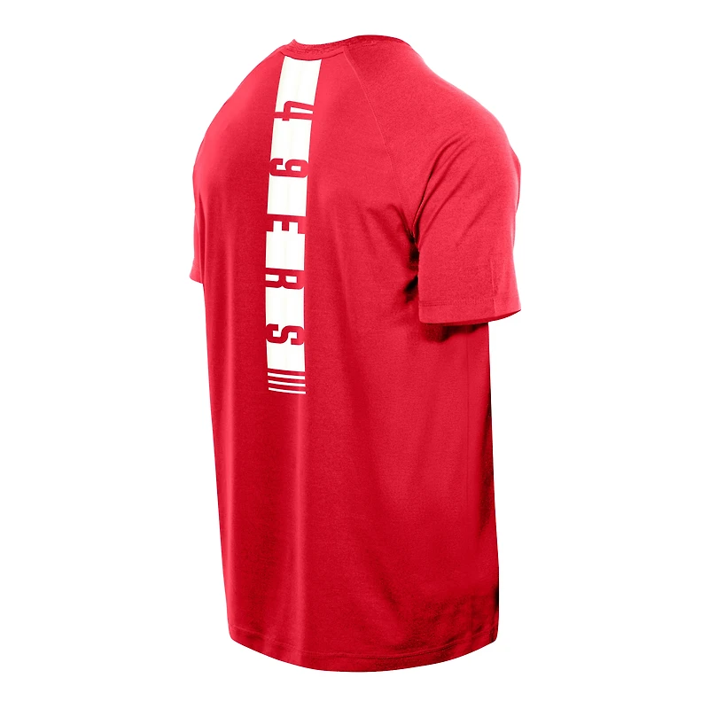 T-shirt réfléchissant fonctionnel New Era Scarlet San Francisco 49ers pour homme