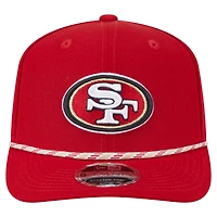 Casquette New Era Scarlet Gameday Multi Rope 9SEVENTY extensible à boutons-pression pour homme des San Francisco 49ers