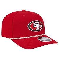 Casquette New Era Scarlet Gameday Multi Rope 9SEVENTY extensible à boutons-pression pour homme des San Francisco 49ers