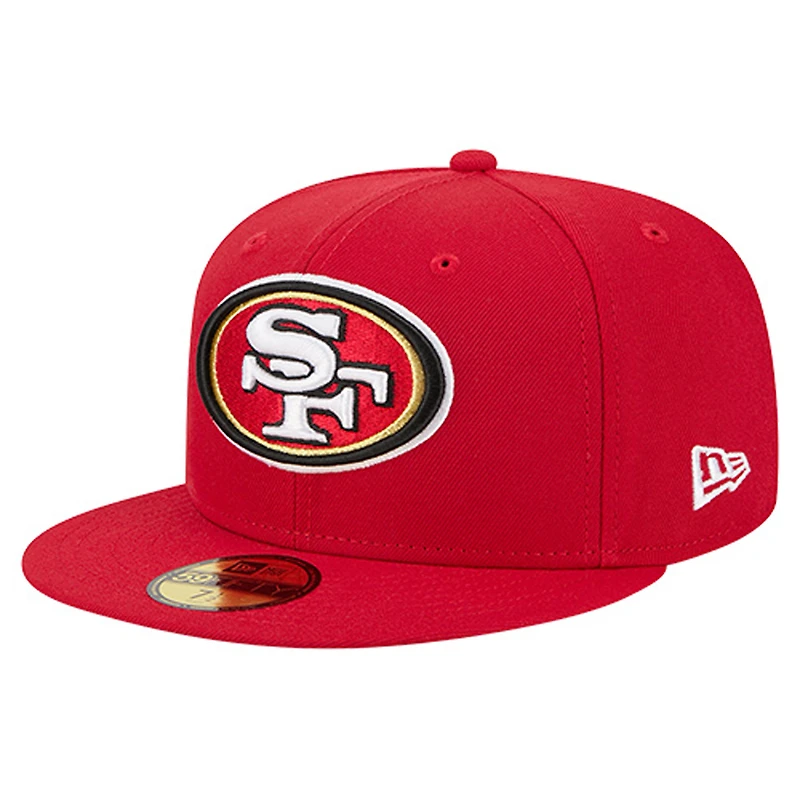 Casquette ajustée New Era Scarlet San Francisco 49ers Group Chat 59FIFTY pour homme