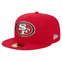 Casquette ajustée New Era Scarlet San Francisco 49ers Group Chat 59FIFTY pour homme