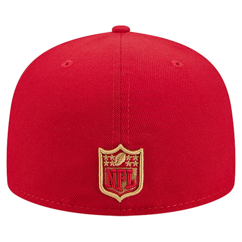 Casquette ajustée New Era Scarlet San Francisco 49ers Group Chat 59FIFTY pour homme