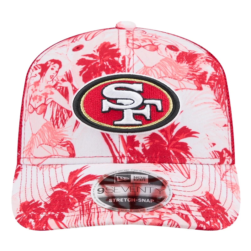 Casquette ajustable Hula 9SEVENTY Scarlet des San Francisco 49ers pour homme de New Era