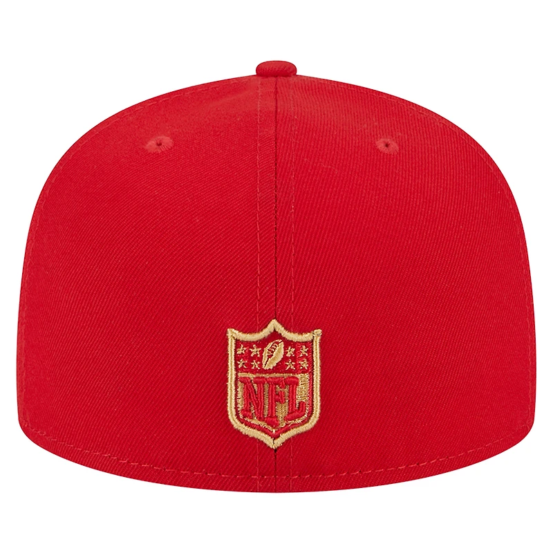 Casquette ajustée New Era Scarlet San Francisco 49ers 59FIFTY pour homme