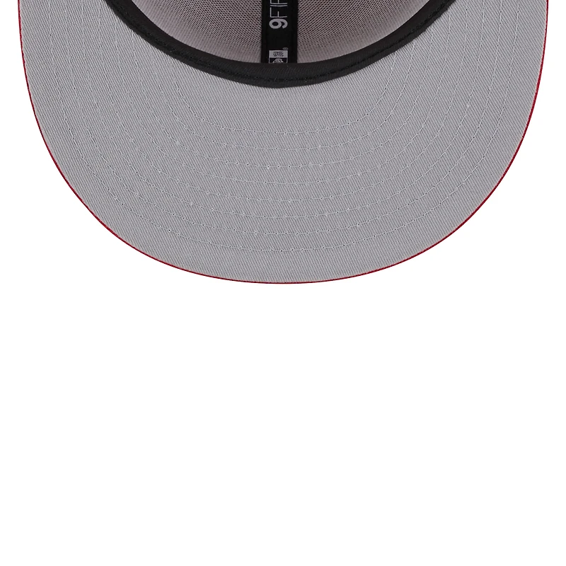 Casquette New Era Scarlet San Francisco 49ers Main Script 9FIFTY Snapback pour homme