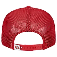 Men's New Era Scarlet San Francisco 49ers  Main Trucker 9FIFTY Snapback Hat