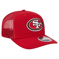 Men's New Era Scarlet San Francisco 49ers Main Trucker 9SEVENTY Stretch-Snap Hat
