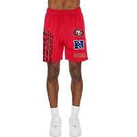 Short de match New Era écarlate des 49ers San Francisco pour homme
