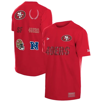 Men's New Era  Scarlet San Francisco 49ers Match T-Shirt