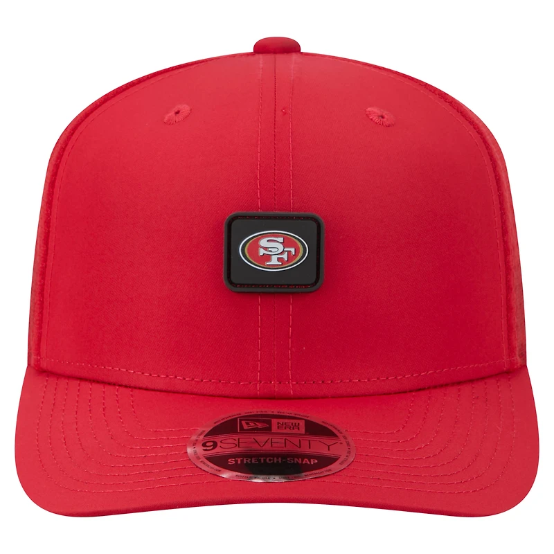 Men's New Era Scarlet San Francisco 49ers Micro Badge 9SEVENTY Adjustable Hat
