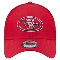 Casquette New Era Scarlet Outline 39THIRTY Flex pour homme des San Francisco 49ers