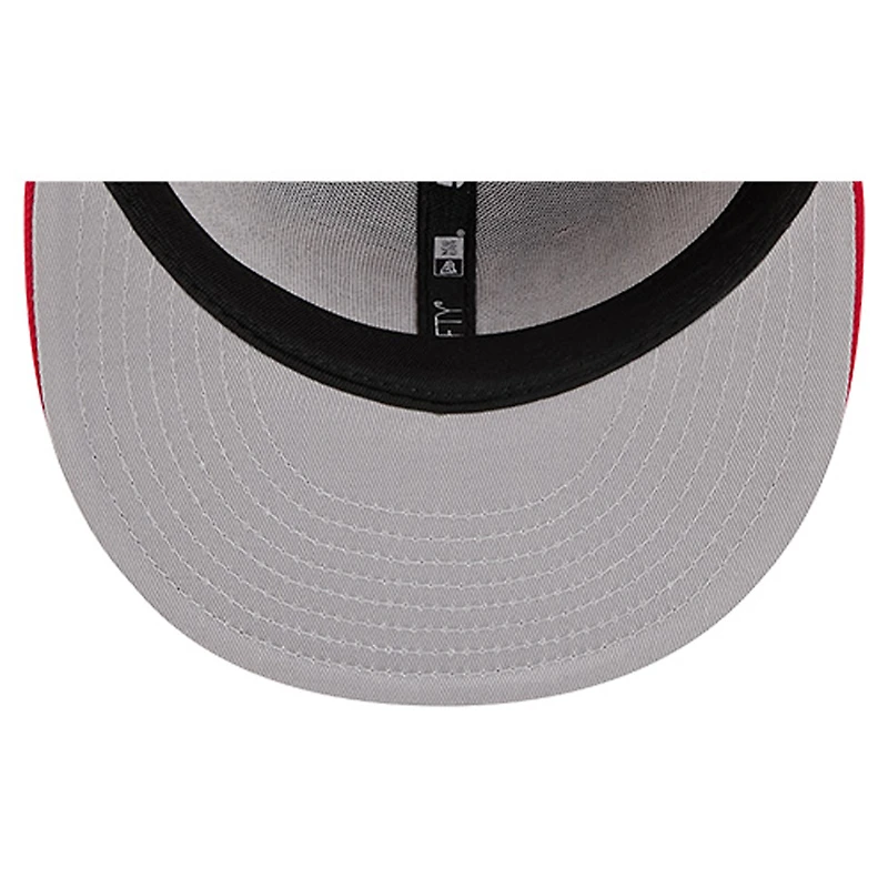 Casquette ajustée New Era Scarlet San Francisco 49ers Overlap Wordmark 59FIFTY pour homme