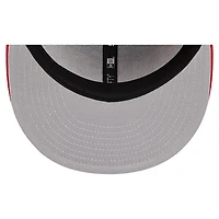 Casquette ajustée New Era Scarlet San Francisco 49ers Overlap Wordmark 59FIFTY pour homme