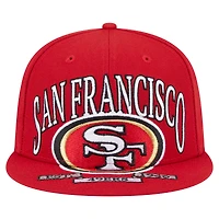 Casquette ajustée surdimensionnée 59FIFTY New Era Scarlet des San Francisco 49ers pour homme