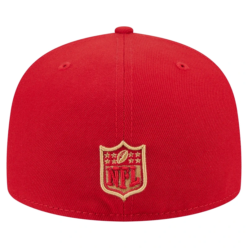 Casquette ajustée surdimensionnée 59FIFTY New Era Scarlet des San Francisco 49ers pour homme