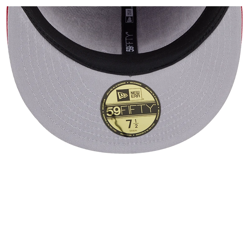 Casquette ajustée surdimensionnée 59FIFTY New Era Scarlet des San Francisco 49ers pour homme