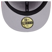 Casquette ajustée surdimensionnée 59FIFTY New Era Scarlet des San Francisco 49ers pour homme