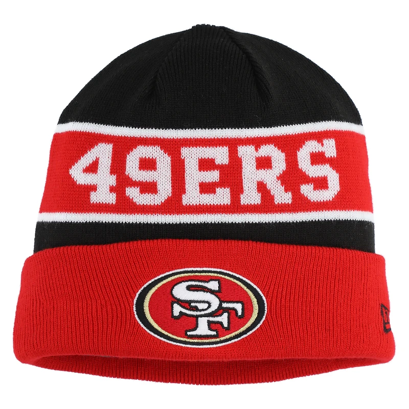 Bonnet en tricot à revers inversé Scarlet San Francisco 49ers de New Era pour homme