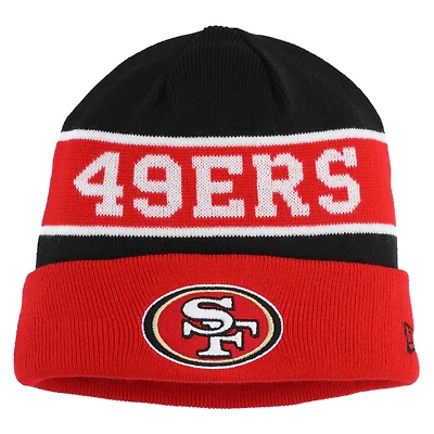 Bonnet en tricot à revers inversé Scarlet San Francisco 49ers de New Era pour homme