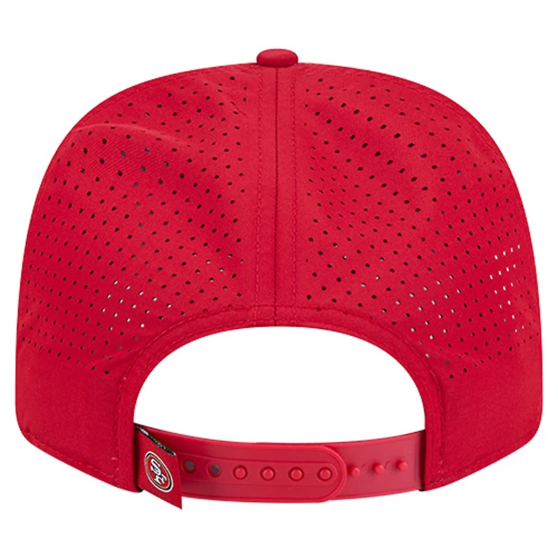 Men's New Era Scarlet San Francisco 49ers Script 9SEVENTY Adjustable Hat