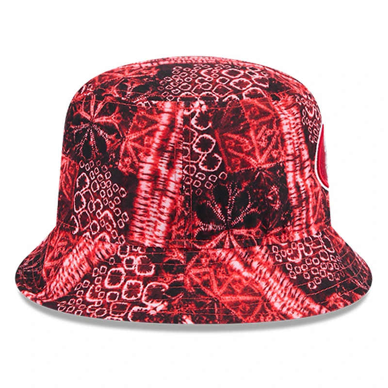 Men's New Era Scarlet San Francisco 49ers Shibori Bucket Hat