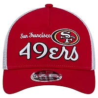 Casquette ajustable New Era Scarlet San Francisco 49ers Side Lines 9FORTY pour homme