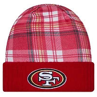 Bonnet en tricot à revers avec logo Sideline Statement des 49ers de San Francisco de New Era pour homme