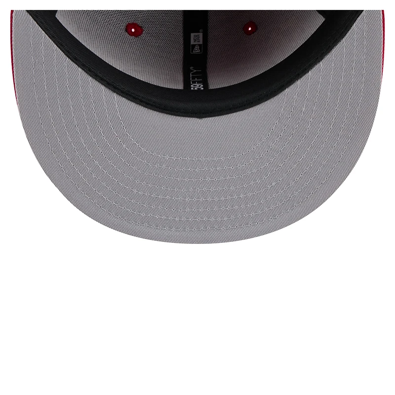 Casquette ajustée New Era Scarlet 59FIFTY pour homme, motif State Stitch des 49ers de San Francisco
