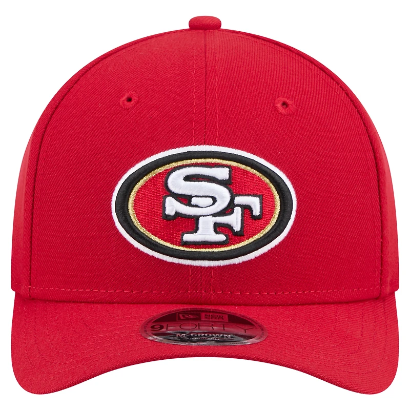 Casquette ajustable New Era Scarlet San Francisco 49ers Team Collection 9FORTY M-Crown pour homme