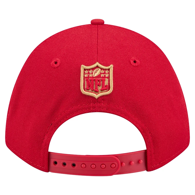Casquette ajustable New Era Scarlet San Francisco 49ers Team Collection 9FORTY M-Crown pour homme
