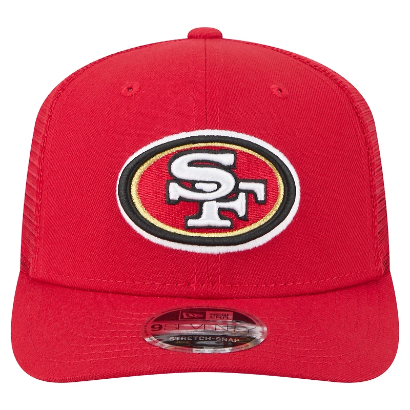 Casquette ajustable extensible à boutons-pression New Era Scarlet San Francisco 49ers Team Collection 9SEVENTY pour homme