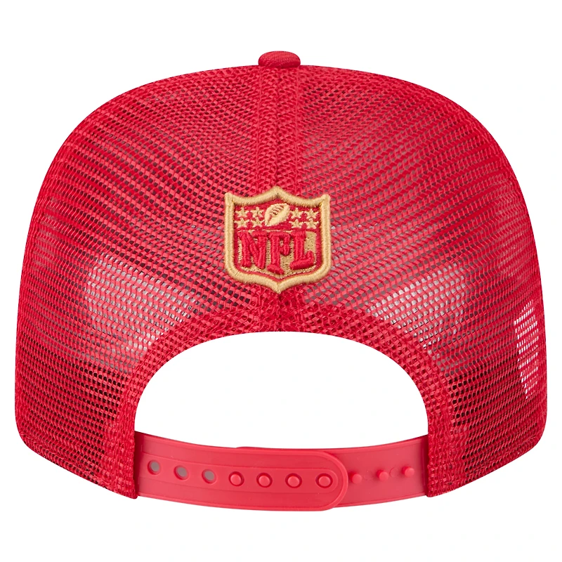 Casquette ajustable extensible à boutons-pression New Era Scarlet San Francisco 49ers Team Collection 9SEVENTY pour homme