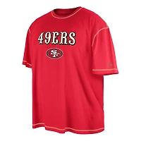 T-shirt New Era Scarlet San Francisco 49ers Third Down Big & Tall Puff pour hommes
