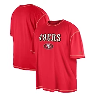 T-shirt New Era Scarlet San Francisco 49ers Third Down Big & Tall Puff pour hommes